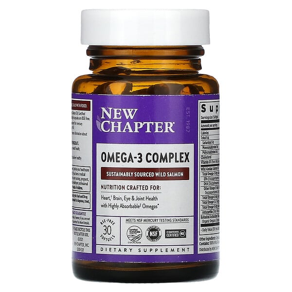 New Chapter, Omega-3 複合物，30 粒軟凝膠