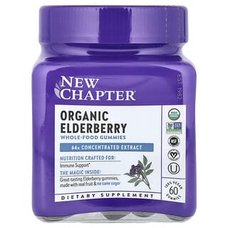 New Chapter, Organic Elderberry Whole-Food Gummies, 60 Vegan Gummies