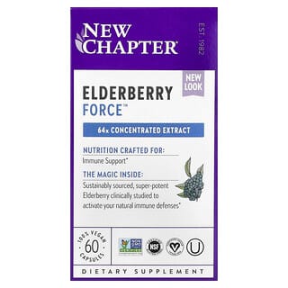 New Chapter, Elderberry Force™, 60 100% Vegan Capsules