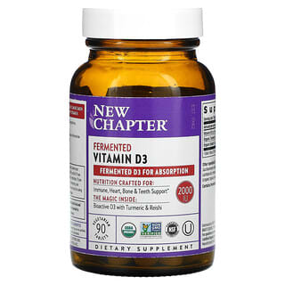 New Chapter, Fermented Vitamin D3, 2,000 IU, 90 Vegetarian Tablets