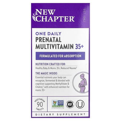 New Chapter, one daily multi-nutrient tablet for mothers over 35, 90 vegetarian tablets