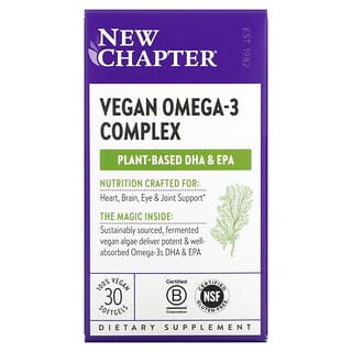نيو شابتر‏, Vegan Omega-3 Complex, 30 Vegan Softgels