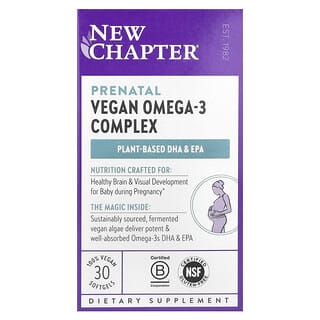 New Chapter, Prenatal Vegan Omega-3 Complex, 30 Vegan Softgels