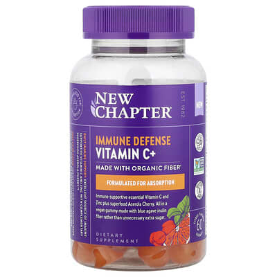 New Chapter, Immune Defense Vitamin C+, Citrus, 60 Gummies
