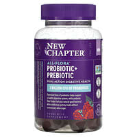 New Chapter, All-Flora Probiotic + Prebiotic, Raspberry, 1 Billion CFU, 60 Gummies