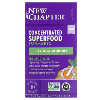 New Chapter, Cúrcuma concentrada con superalimento`` 30 cápsulas vegetales