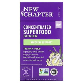 New Chapter, Jengibre concentrado con superalimentos`` 30 cápsulas vegetales