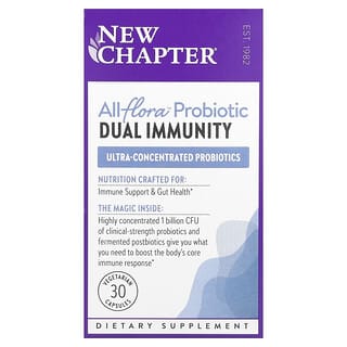 New Chapter, All Flora™ Probiotics, Dual Immunity, 30 capsule vegetariane