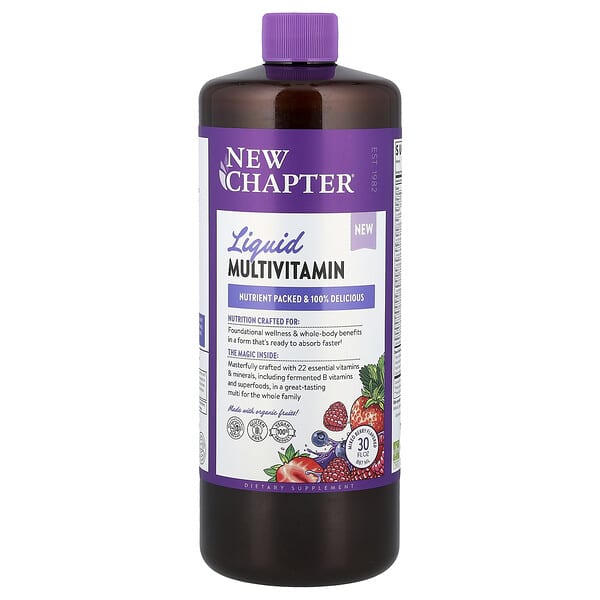 New Chapter, 액상 종합비타민, 믹스 베리 맛, 887ml(30fl oz)