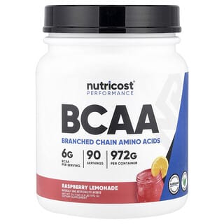 Nutricost, 表現提升，支鏈胺基酸，樹莓檸檬水味，2.2 磅（990 克）