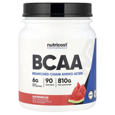 Nutricost, Performance, BCAAs, Watermelon Flavor, 1.8 lbs (810 g)