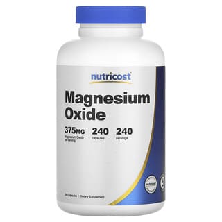 Nutricost, Magnesiumoxid, 375 mg, 240 Kapseln