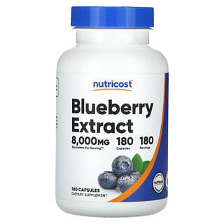 Nutricost, 藍莓提取物、180 粒膠囊