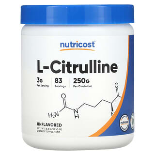 Nutricost, L-Citrulline, Unflavored, 8.8 oz (250 g)