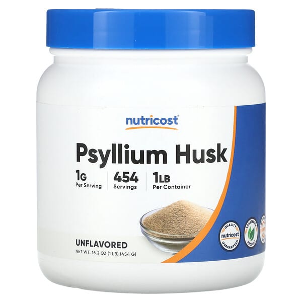 Nutricost‏, Psyllium Husk, Unflavored, 1 g , 1 lb (16.2 oz)