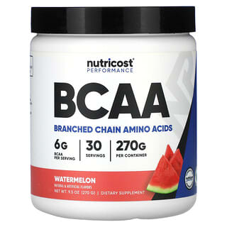 Nutricost, Performance, BCAA, Watermelon, 9.5 oz (270 g)