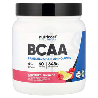 Nutricost, Performance, BCAA, малиновый лимонад, 648 г