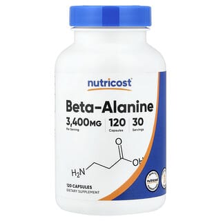 Nutricost, Beta-Alanine, 120 Capsules (850 mg per Capsule)