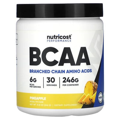 Nutricost, Performance, BCAAs, Pineapple Flavor, 8.8 lbs (246 g)