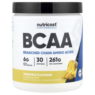 Nutricost, Performance, BCAA, ананас, 261 г (9,3 унции)