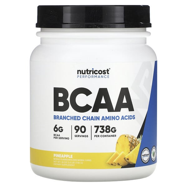Nutricost Performance, BCAA, Pineapple, 1.6 lb (738 g)