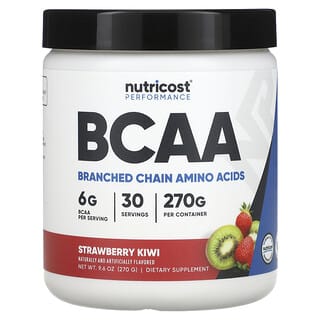 Nutricost, Performance, BCAA, Fresa y kiwi`` 270 g (9,6 oz)