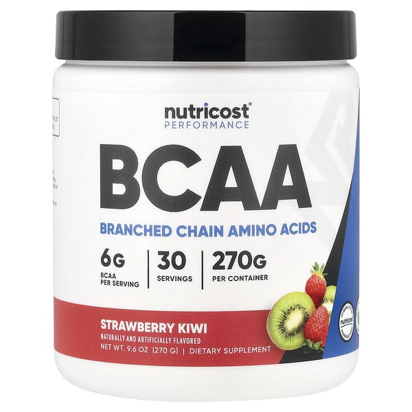 Nutricost, Performance, BCAA, Strawberry Kiwi, 9.6 oz (270 g) — product photo 1