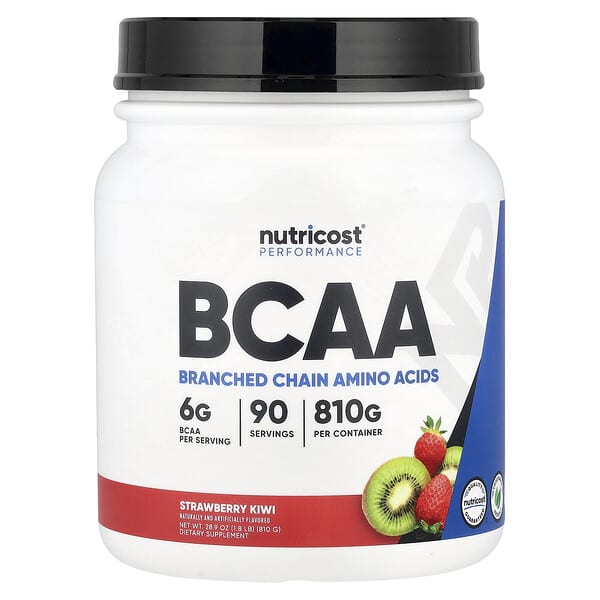 Nutricost, Performance, BCAA, Strawberry Kiwi, 1.8 lb (810 g) — product photo 1
