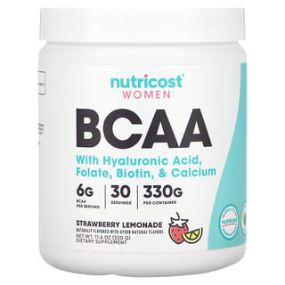Nutricost, 여성, BCAA, 딸기 레모네이드, 330g(11.6oz)
