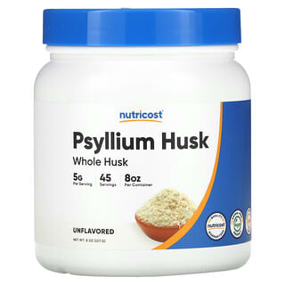 Nutricost, Psyllium Husk, Whole Husk, Unflavored, 8 oz (227 g)