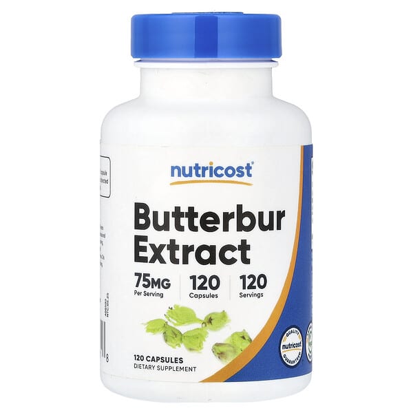Nutricost, 머위 추출물, 75mg, 캡슐 120정