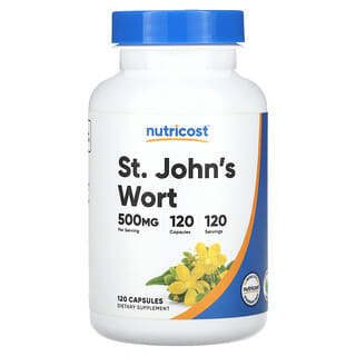 Nutricost, Erva de São João, 500 mg, 120 Cápsulas