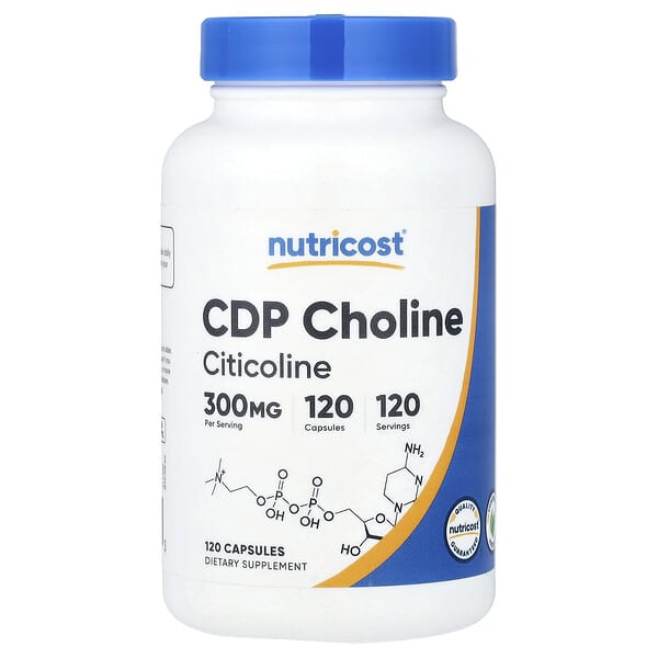 Nutricost, CDP Choline, Citicoline, 120 Capsules