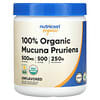 Mucuna Pruriens 100% Orgânica, Sem Sabor, 250 g (8,8 oz)