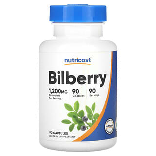 Nutricost, Bilberry, 1,200 mg, 90 Capsules