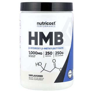 Nutricost, Performance, HMB, Unflavoured, 8.9 oz (250 g)
