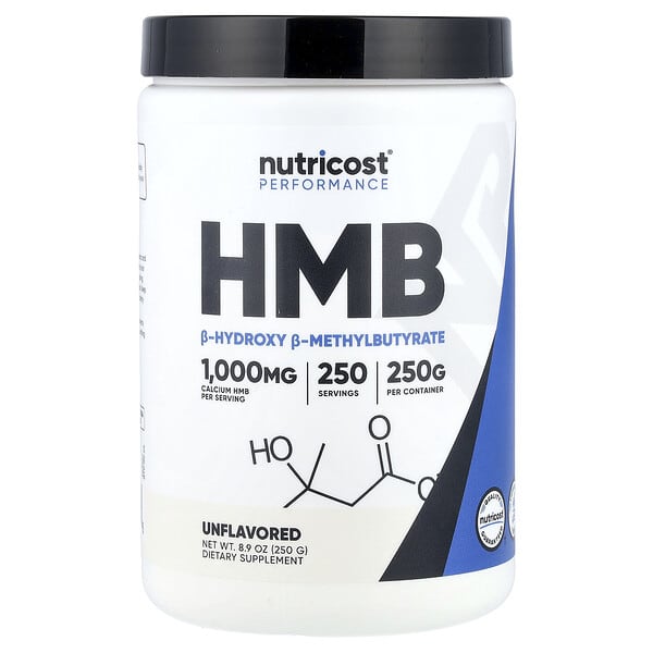 Nutricost, Performance, HMB, 무맛, 250g(8.9oz)