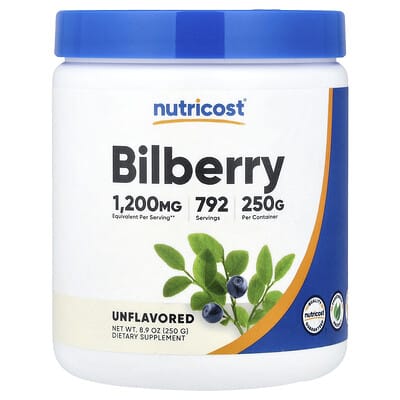 Nutricost, Bilberry Powder, Unflavoured, 8.9 oz (250 g)