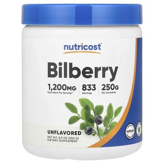 Nutricost, Bilberry Powder, Unflavored, 8.9 oz (250 g)