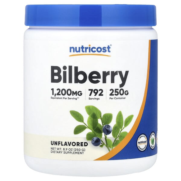 Bilberry Powder, Unflavored, 8.9 oz (250 g)