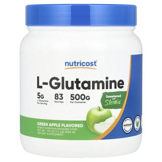 Nutricost, L-Glutamine, L-Glutamin, Grüner Apfel, 500 g (17,9 oz.)