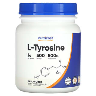 Nutricost, L-тирозин, без добавок, 500 г (17,9 унции)