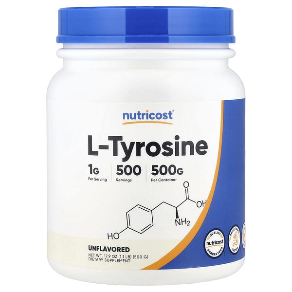 Nutricost, L-Tyrosine, Unflavored, 17.9 oz (500 g) — product photo 1