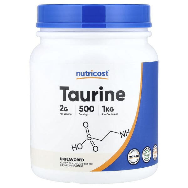 Nutricost, 타우린, 무맛, 1kg(35.7oz)