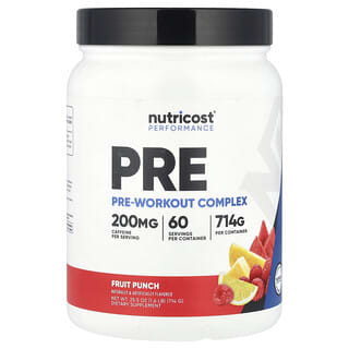 Nutricost, Performance, Pre-Workout Complex, Fruit Punch, 1.6 lb (714 g)