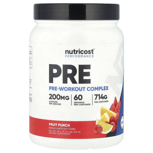 Nutricost Performance, Pre-Workout Complex, Fruit Punch, 1.6 lb (714 g)
