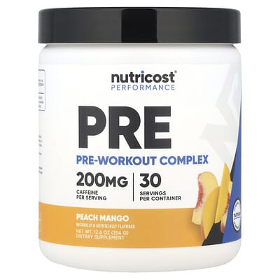 Nutricost, Performance Boost, Pre-Workout Complex, Peach Mango Flavor, 12.6 oz (354 g)