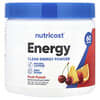 Nutricost, Energy, 클린 에너지 분말, 과일 펀치, 306g(10.9oz)