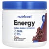 Nutricost, 에너지, 클린 에너지 분말, 포도, 300g(10.7oz)