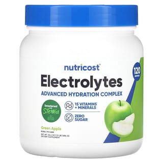 Nutricost, Electrolitos, Manzana verde`` 684 g (24,4 oz)